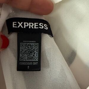 Express Ivory Sheer Top